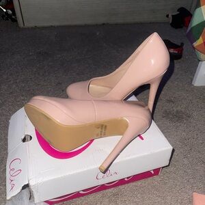 CeliaB Blush Pink Patent High Heel Pumps